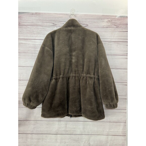 Zara Brown Faux Fur Women's Jacket, Medium - Picture 2 of 11